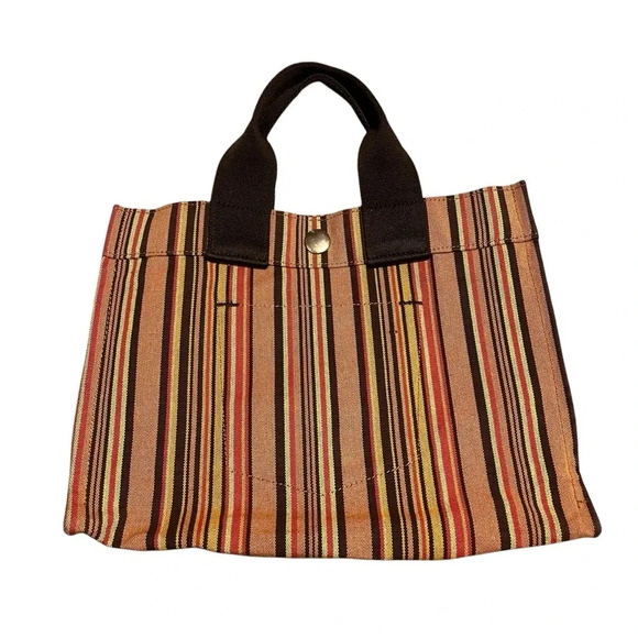 Vintage GAP Purse Handbag Y2K Brown Multicolor Striped Bag Boho Inspired - Picture 1 of 10